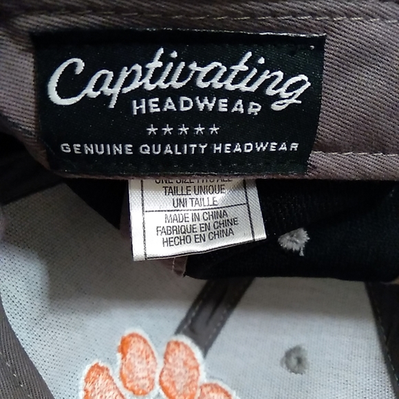 Captivating Headwear NCAA Clemson Tigers Logo Strapback Dad Cap - Picture 5 of 7